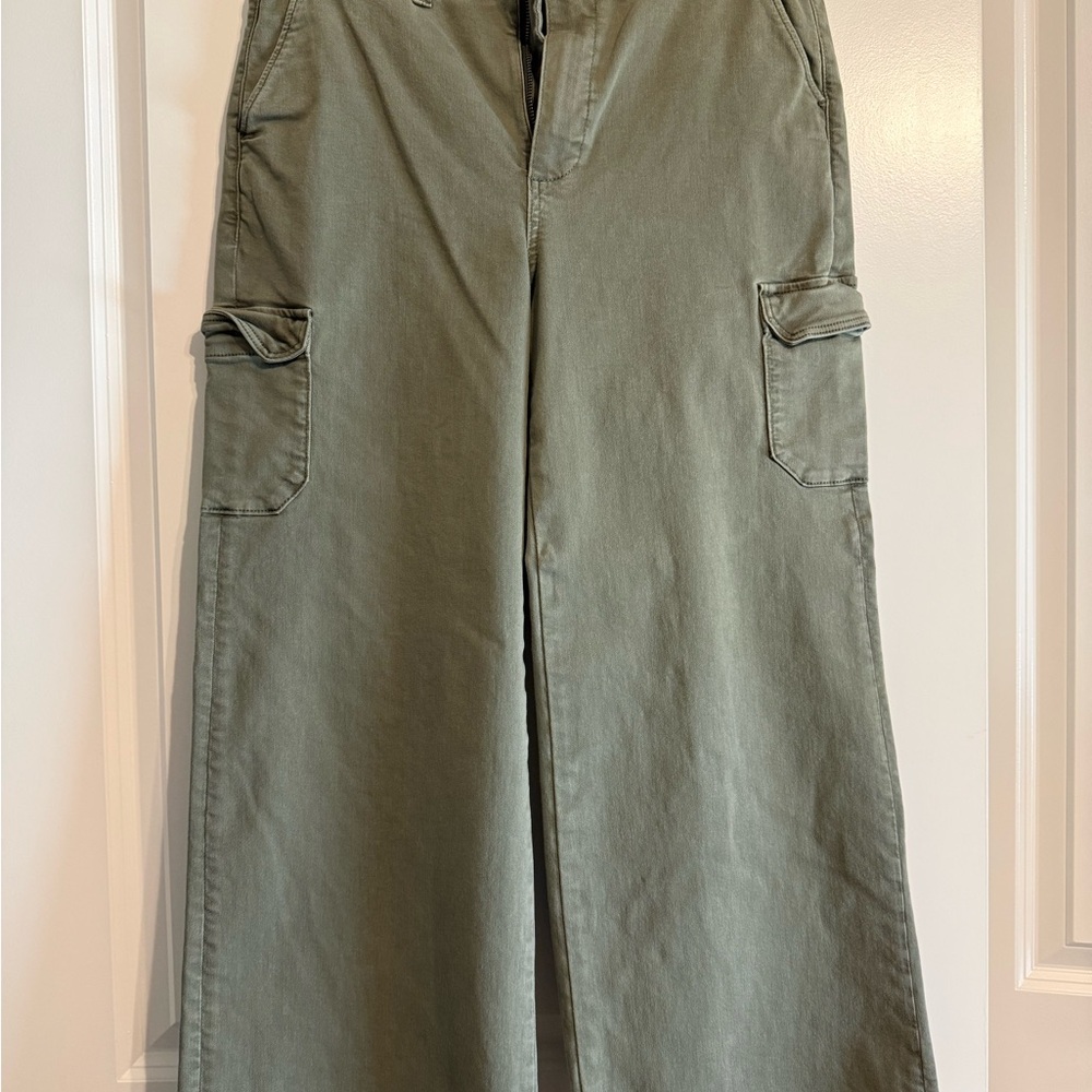 PAIGE Women's Olive Flare Jeans